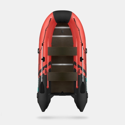 GLADIATOR B 420 LIGHT B Красно-черный моторная лодка ПВХ Фанерный пайол