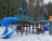 Игровой комплекс Лагуна с металлическим скатом 1500 и винтовыми открытыми скатами Н-2000 ДИО 10113