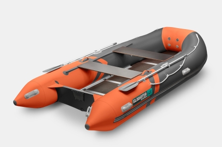 GLADIATOR B 420 LIGHT B Оранжево-темносерый моторная лодка ПВХ Фанерный пайол