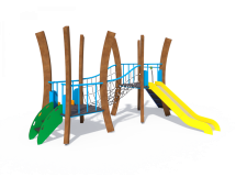 УК 7.926.11 Флекс две башни с горкой и мостиком цинк