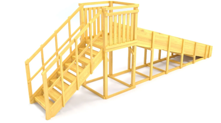 Зимняя горка Савушка Зима Wood 2 (скат 5м)