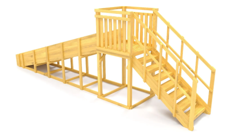 Зимняя горка Савушка Зима Wood 2 (скат 5м)