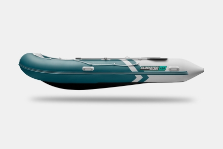 GLADIATOR B 420 LIGHT B Морской зеленый-белый моторная лодка ПВХ Фанерный пайол