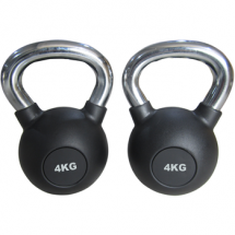 Гиря обрезиненная 4 кг.(с хромированной ручкой) (HK109-4) 