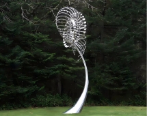 Скульптура из нержавеющей стали Фантазия Стандартный размер, 8-гранное конусовидное основание из нержавеющей стали