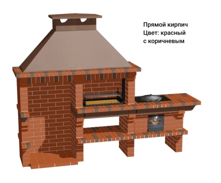 Печь Аристократ 824 Радиальный кирпич красный с коричневым
