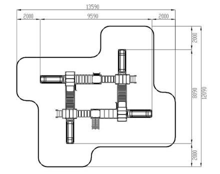 Детская игровая площадка Н 900 ДИК 1.05.01-28