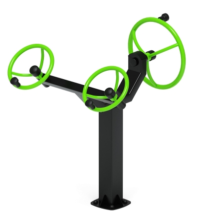 Рули (положение сидя) зеленый - Уличный тренажер - СТ 104-12