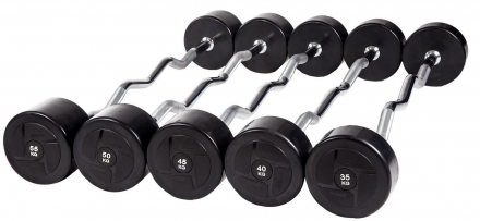 Набор изогнутых штанг PROFI-FIT, 35-55 кг, шаг 5 кг. (компл. 5шт)