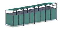 Навес контейнерной площадки для мусора (4 секции) МФ 55.02.02.4-01
