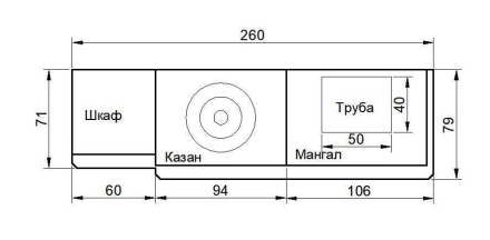 Мангал с казаном Патио