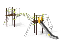 УК 7.203.11 Две башни с горкой и рукоходом цинк