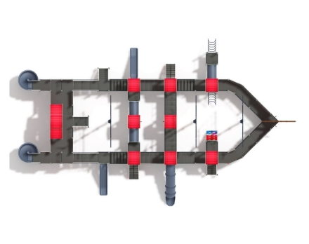 Детская игровая площадка Баркентина Мульт (винтовой скат) ДИК 2.03.3.06-10 H=1200 H=1500 H=2000