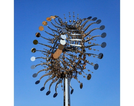 Скульптура из нержавеющей стали Пульсар Стандартный размер, трубчатое основание из нержавеющей стали