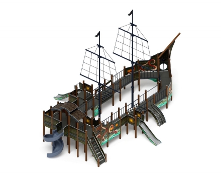 Детская игровая площадка Флагман (Летучий голландец) (винтовой скат) ДИК 2.03.3.03-11