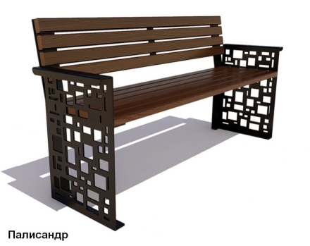 Скамейка уличная Барселона, Сосна 1,2 м