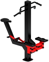 Степ+Вело (красный) - Уличный тренажер - СТ 018-11.И1