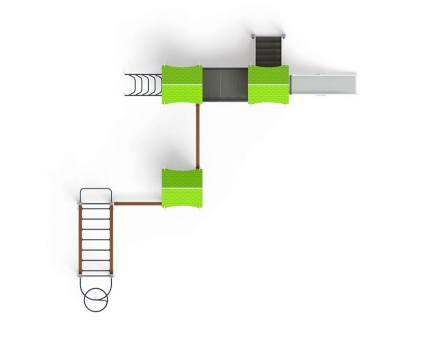 Детская игровая площадка Лукоморье ДИК 2.25.07-01.С H=1200, металлический скат