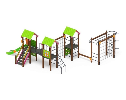 Детская игровая площадка Лукоморье ДИК 2.25.07-01.С H=1200, металлический скат