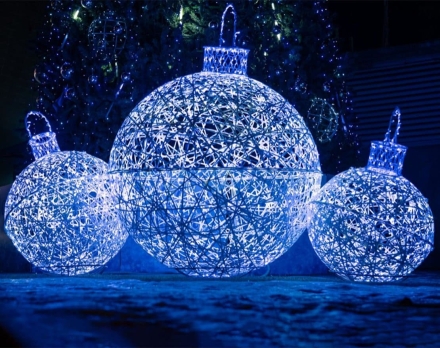 Световая композиция Ёлочные игрушки