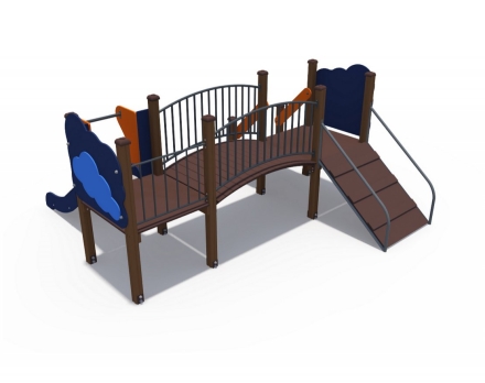 Детский игровой комплекс Литл с металлическим скатом Н-750 ДИО 04013