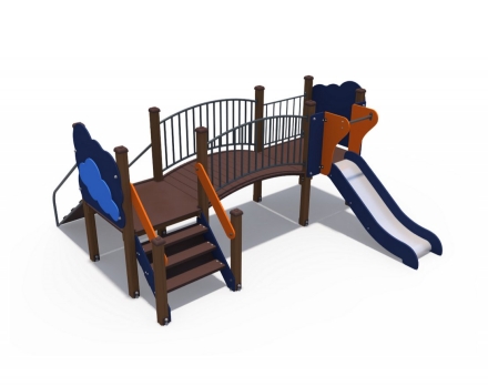 Детский игровой комплекс Литл с металлическим скатом Н-750 ДИО 04013