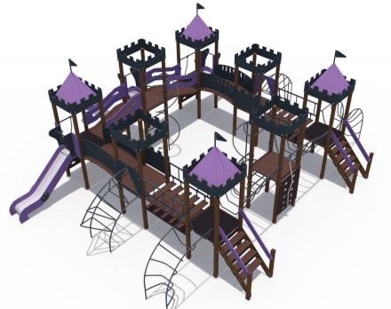 Детский игровой комплекс Сити с тремя горками