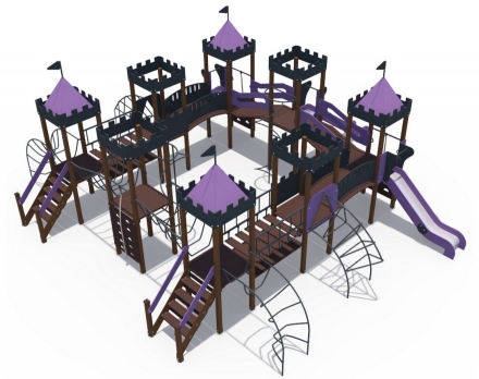 Детский игровой комплекс Сити с тремя горками