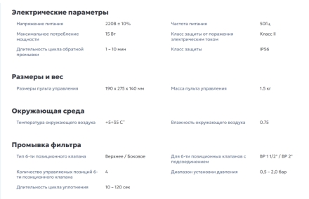 Блок автоматической обратной промывки AUTOCLEAN LIGHT 1 ½&quot; - 2&quot;