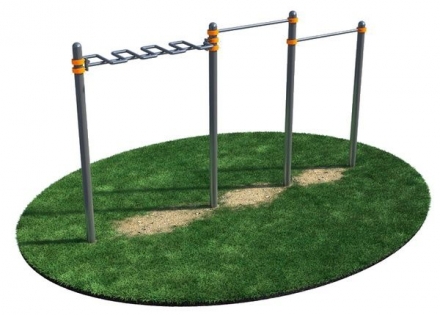 Двойной турник с рукоходом Змейка СВС-67