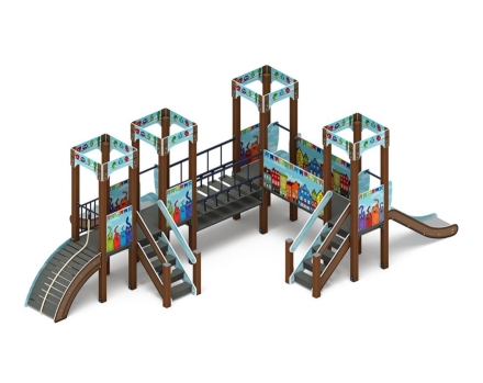 Детская игровая площадка Королевство (Коты) ДИК 1.15.04-11 H=900