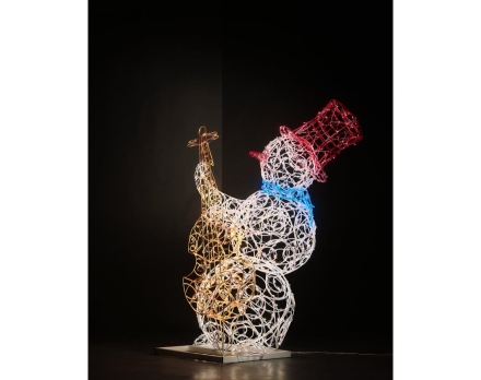 Световая фигура Снеговик-музыкант sn002 (инструмент на выбор)