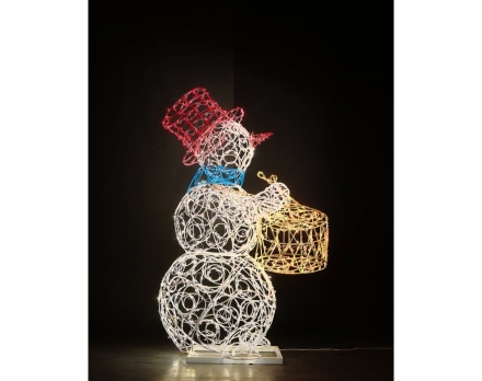 Световая фигура Снеговик-музыкант sn002 (инструмент на выбор)