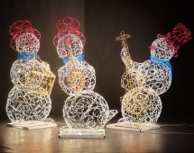 Световая фигура Снеговик-музыкант sn002 (инструмент на выбор)