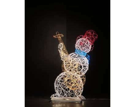 Световая фигура Снеговик-музыкант sn002 (инструмент на выбор)