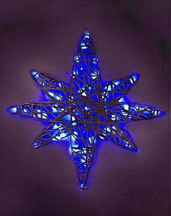 Световая фигура Светящаяся звезда Рождественская плоская односторонняя 1,2 м