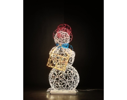 Световая фигура Снеговик-музыкант sn004 (инструмент на выбор)