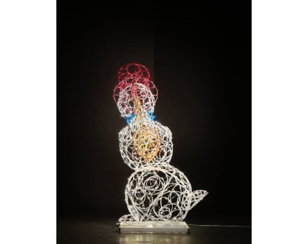 Световая фигура Снеговик-музыкант sn004 (инструмент на выбор)