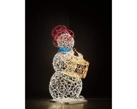 Световая фигура Снеговик-музыкант sn004 (инструмент на выбор)