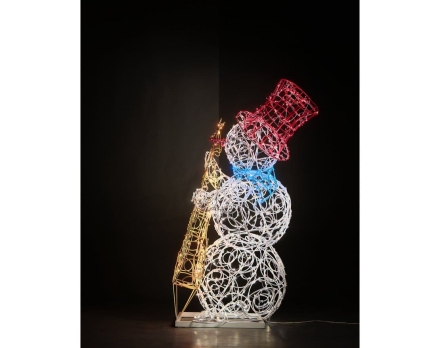 Световая фигура Снеговик-музыкант sn004 (инструмент на выбор)