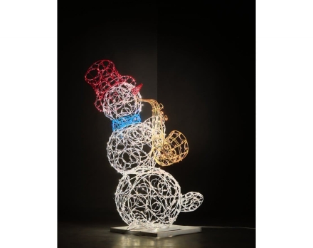 Световая фигура Снеговик-музыкант sn004 (инструмент на выбор)