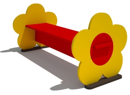 Детская скамейка Цветок для игровой площадки