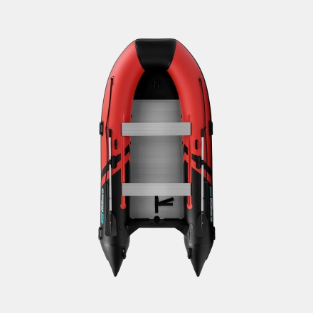 Gladiator B 370 AL LIGHT Красно-черный моторная лодка ПВХ Алюминиевый пайол