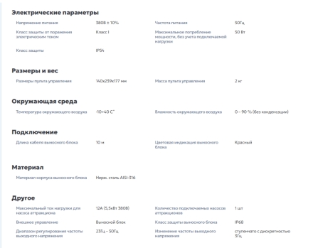 Пульт управления аттракционом AQUASTART VARIO 5.5 кВт