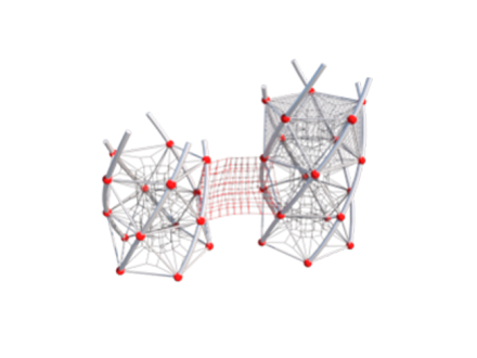 УК 7.456.11 Две башни 2 и 3 этажа с мостом нерж и пор.окрас