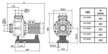 Насос без префильтра Kripsol Karpa KA-250 220B