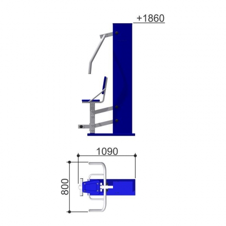 Уличный тренажер «Жим от груди»