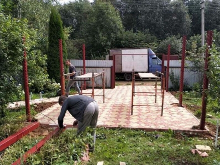 Навес арочный волной