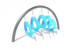 УК 7.460.11 Арка с подвесными треугольными лазами цинк