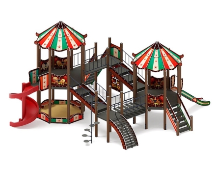Детская игровая площадка Карнавал Шапито ДИК 2.22.04-01 H=1200 H=2000, винтовой скат